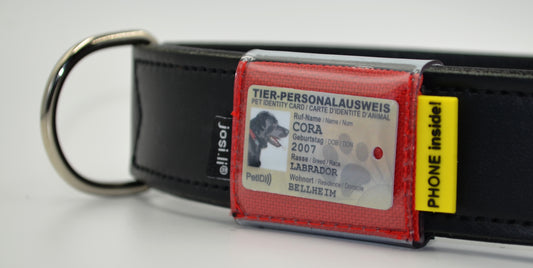 josi.li Schutzhülle für Hundeperso, Hundemarkentasche für Halsband und Geschirr aus Nylon – Farbwahl - wasserfest