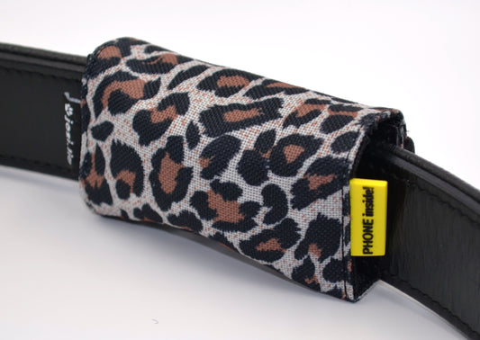 josi.li GPS Tracker Tasche, alle Trackermodelle, Leopard Hochwertige Trackerhülle aus Nylon und sicherem Verschluss
