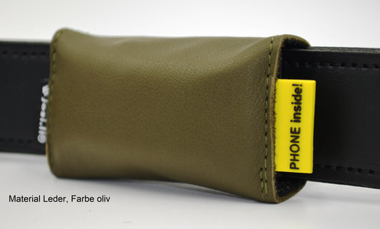josi.li GPS Befestigung: Hochwertige Tracker Tasche aus Leder mit Nylon kombiniert für alle Trackermodelle - Aktive Hunde - Farbwahl - Sicherer Verschluss