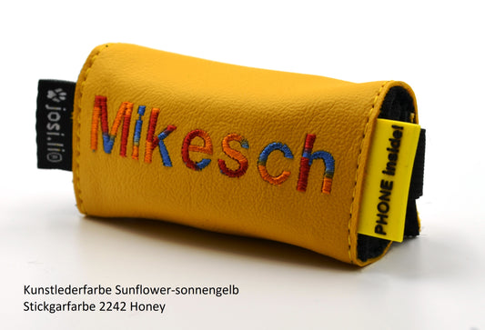 josi.li Tracker-Tasche Katzen, kleine Hunde, weiches Kunstleder, personalisierbar - bestickt