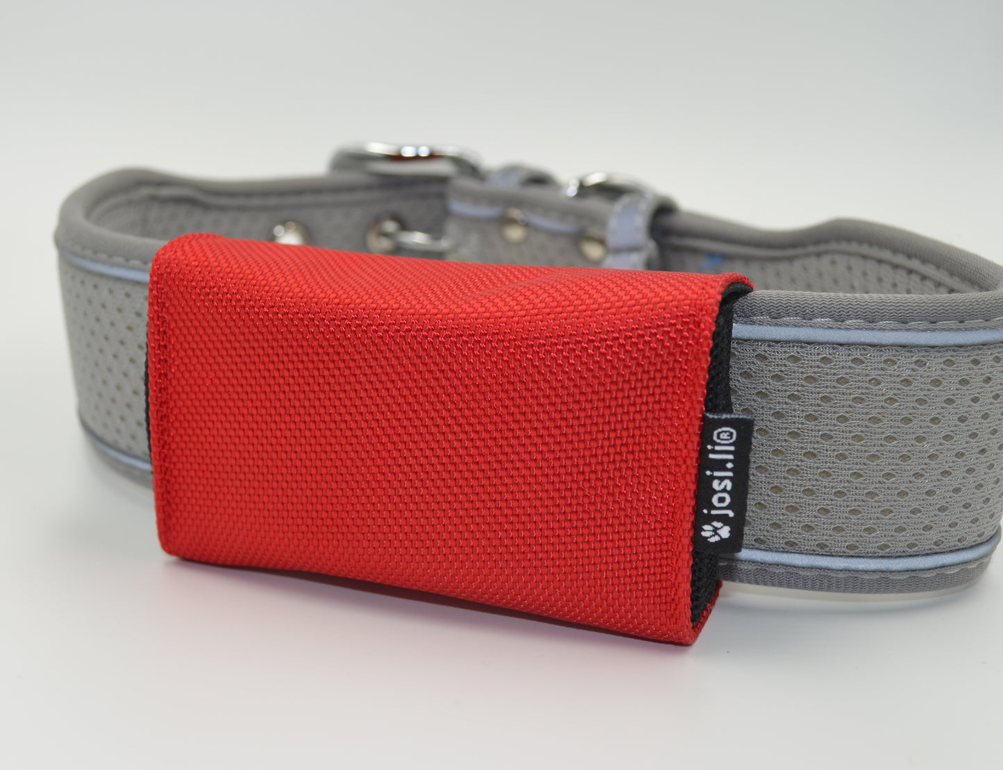 josi.li Tracker-Tasche, sichere Befestigung für große Tractive Tracker, XL, Adventure, Dog 4, Dog 6, Nylon extra stark, schwarz, sicherer Verschluss