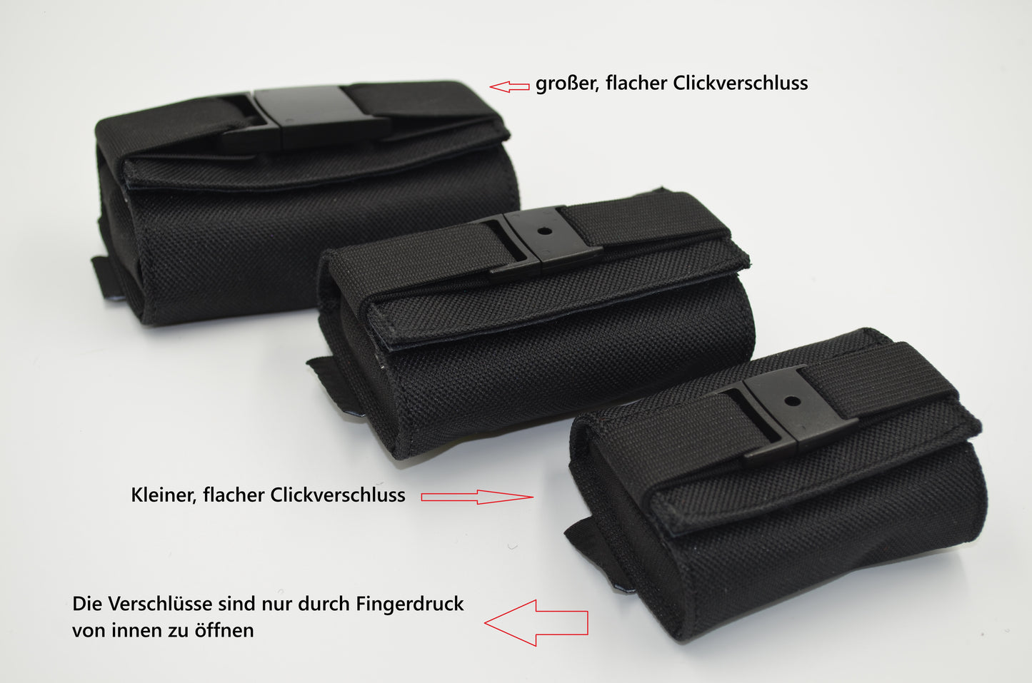 josi.li GPS Tracker-Tasche für Hunde und Pferde, für Tractive XL, Adventure, Dog 4, Dog 6, PAJ,Nylon extra stark, schwarz, sicherer Verschluss, mit floureszierender Bestickung