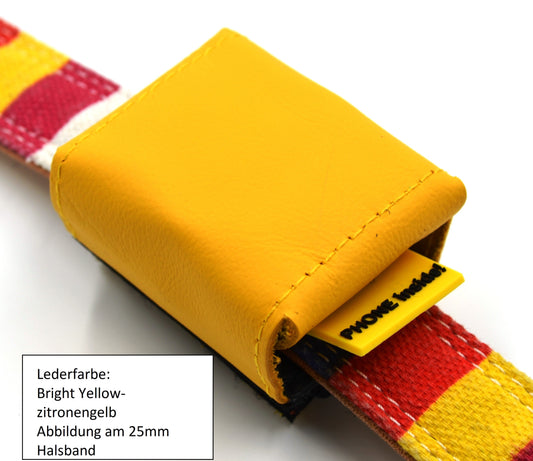 josi.li GPS Befestigung: Hochwertige Tracker Tasche aus Leder für Tractive Classic und Curve - Aktive Hunde - Farbwahl - Sicherer Verschluss