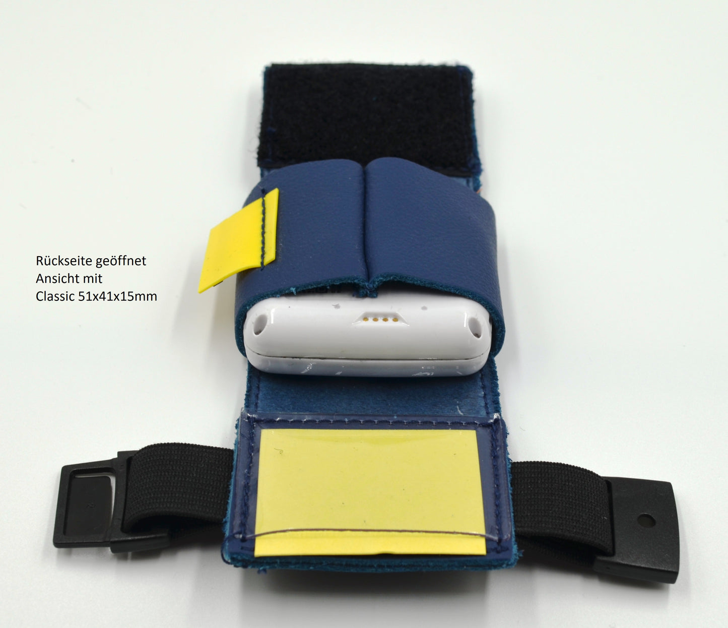 josi.li GPS Befestigung: Hochwertige bestickte Tracker Tasche aus Leder für Tractive Classic und Curve - Aktive Hunde - Farbwahl - Sicherer Verschluss
